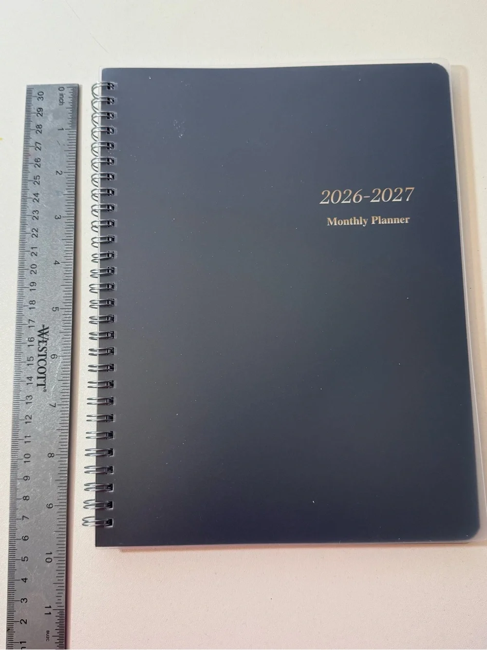 2026w-2027 Monthly Planner - Black Spiral Notebook